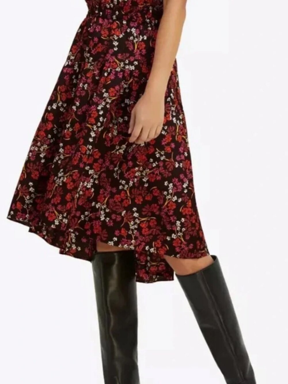 New DRAPER JAMES Waterfall Skirt in Ribbon Flower